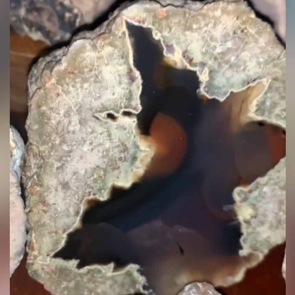 Thunder Egg (trapped (result of trapped volcanic gases, sediment, and preserve)